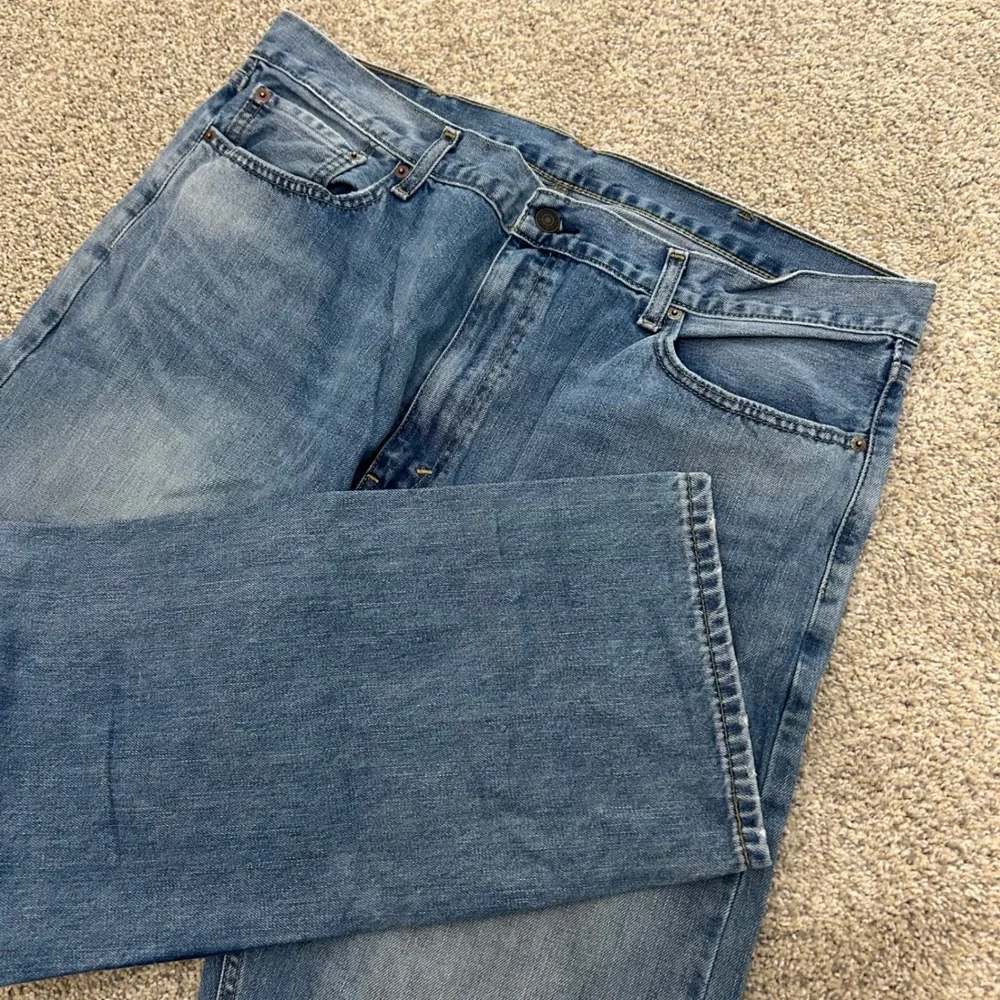 Levi's 505 Regular Fit Jeans 40x30 Blue‎ Mid Wash Straight Leg Denim Cotton